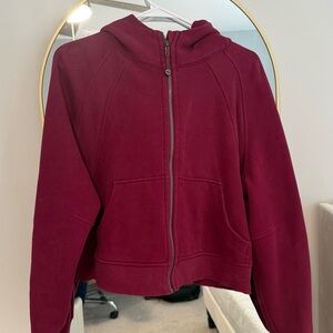 Lululemon Burgundy Full zipped Scuba